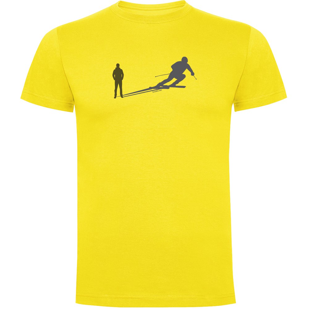 Kruskis Ski Shadow Short Sleeve T-shirt Gelb 2XL Mann von Kruskis