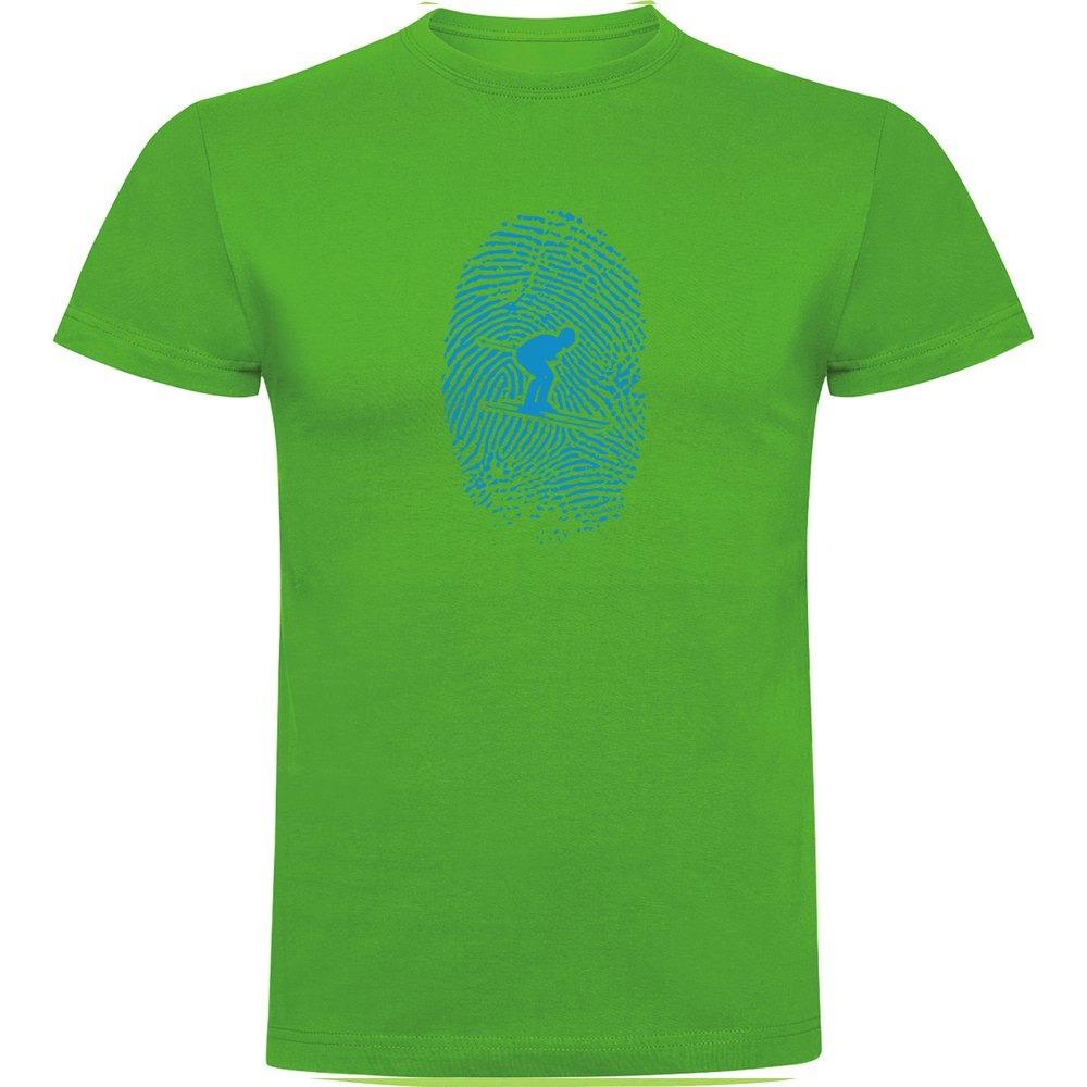 Kruskis Skier Fingerprint Short Sleeve T-shirt Grün 2XL Mann von Kruskis