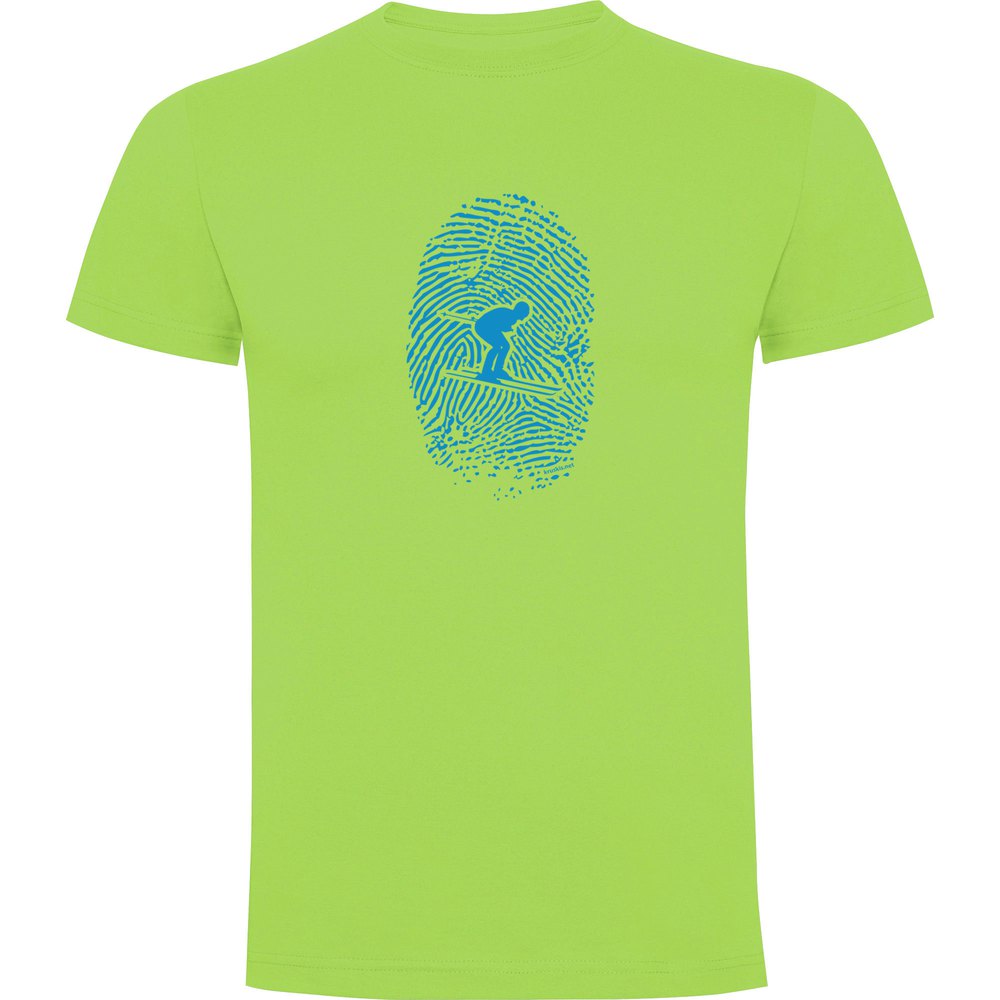 Kruskis Skier Fingerprint Short Sleeve T-shirt Grün XL Mann von Kruskis