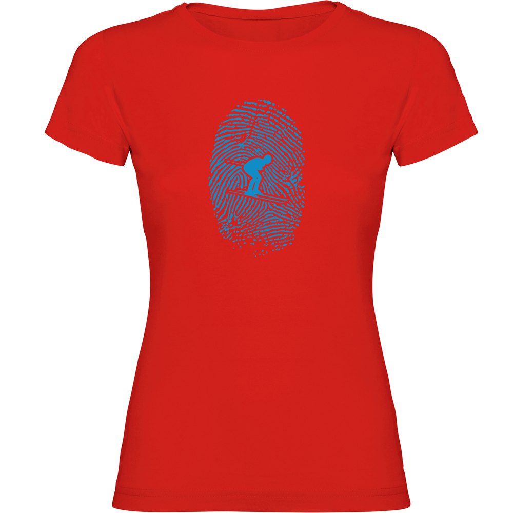 Kruskis Skier Fingerprint Short Sleeve T-shirt Rot 2XL Frau von Kruskis