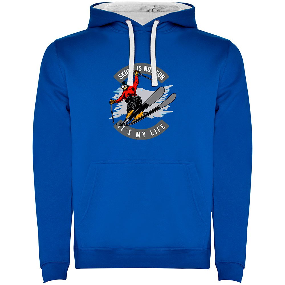 Kruskis Skiing Is Not Fun Bicolor Hoodie Blau S Mann von Kruskis