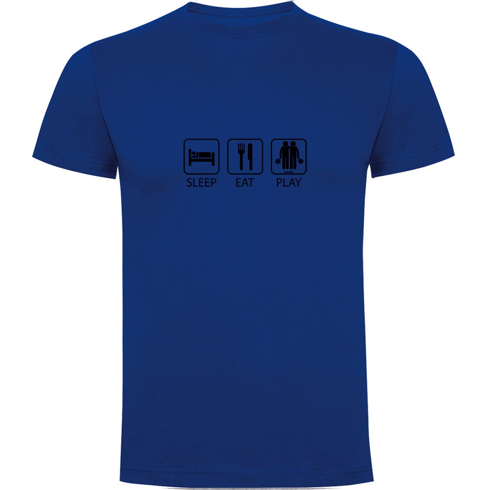 Kruskis Sleep Eat And Play Padel Short Sleeve T-shirt Blau S Mann von Kruskis