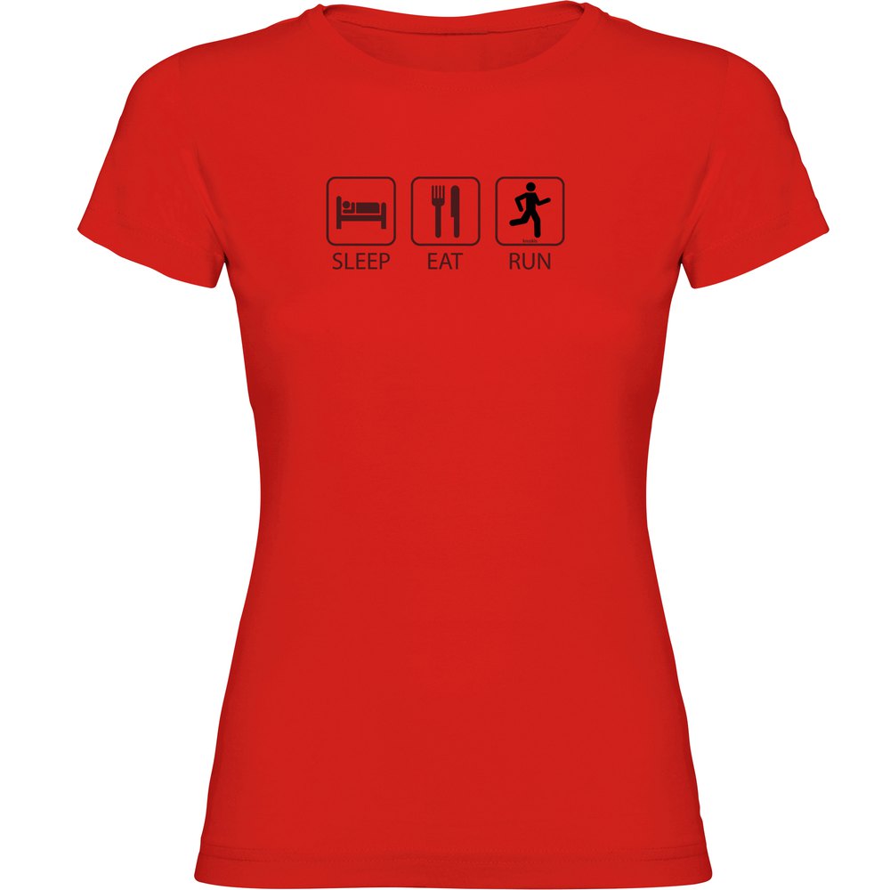 Kruskis Sleep Eat And Run Short Sleeve T-shirt Rot XL Frau von Kruskis