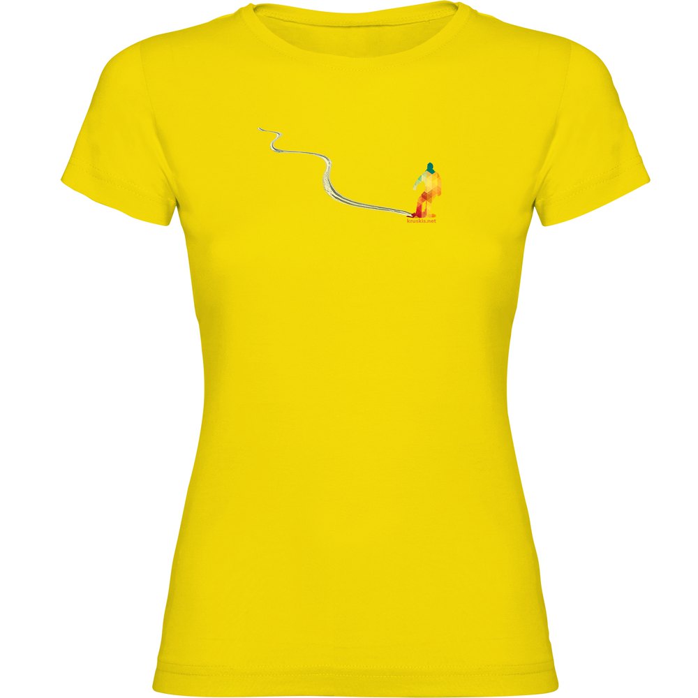 Kruskis Snowboard Track Short Sleeve T-shirt Gelb XL Frau von Kruskis