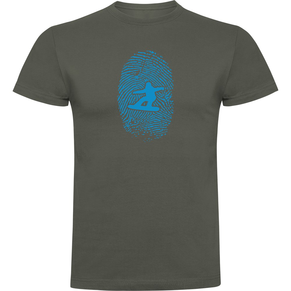 Kruskis Snowboarder Fingerprint Short Sleeve T-shirt Grün 2XL Mann von Kruskis
