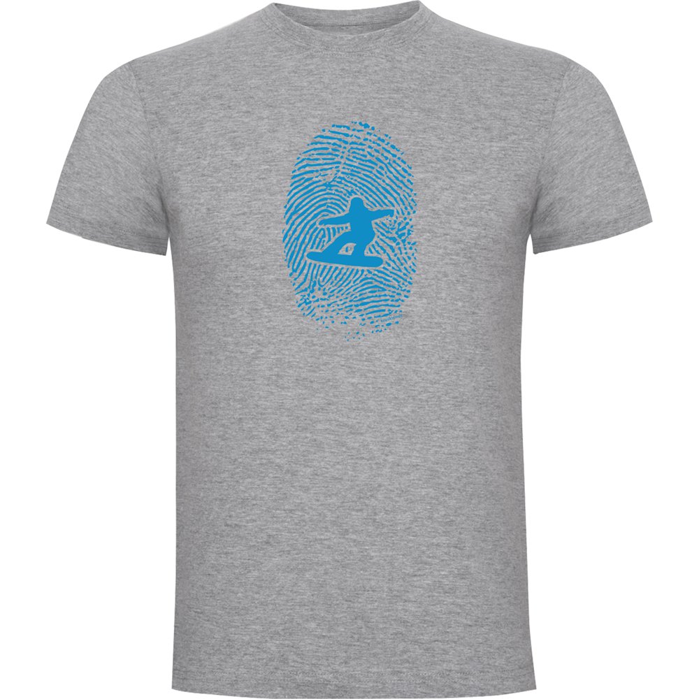 Kruskis Snowboarder Fingerprint Short Sleeve T-shirt Grau 2XL Mann von Kruskis