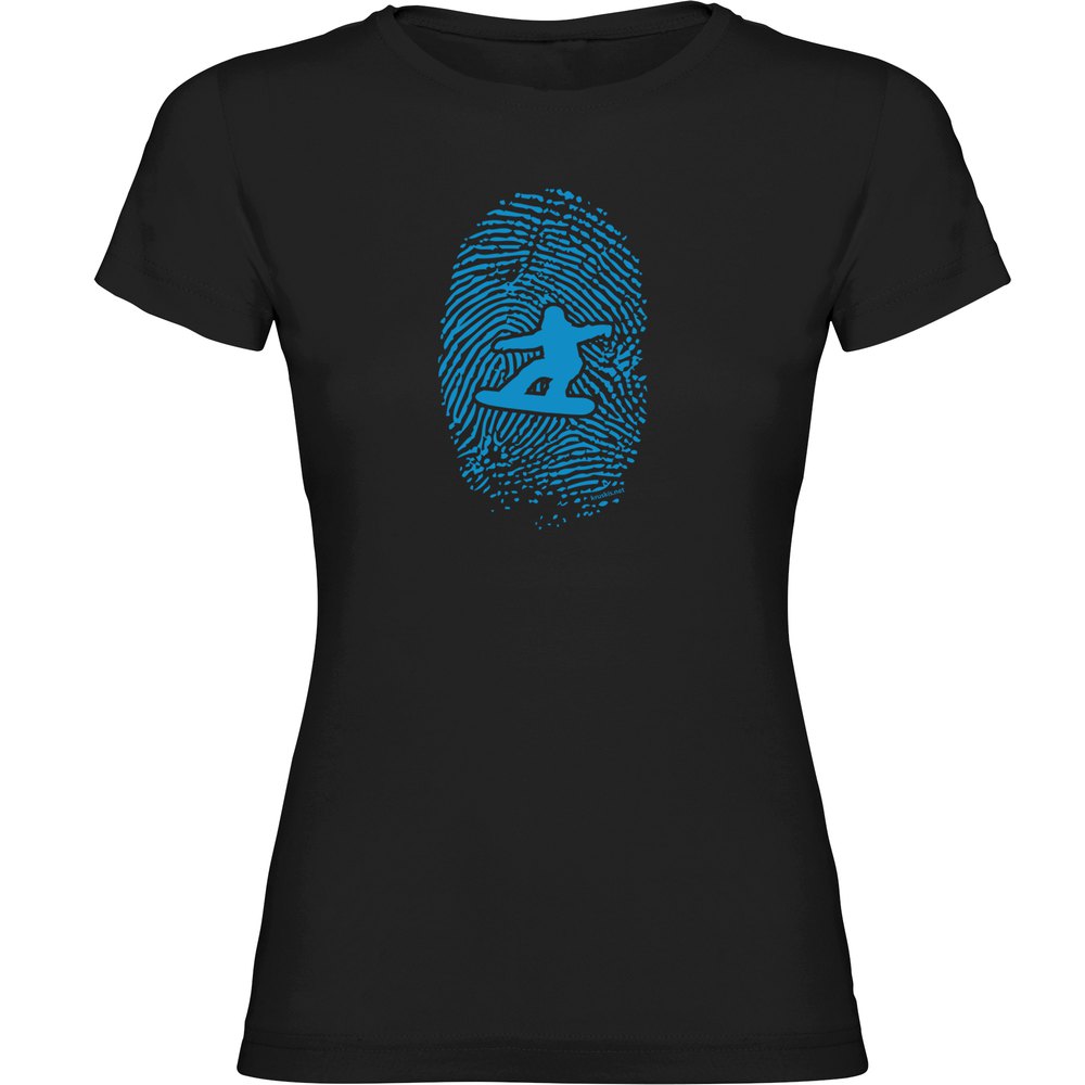 Kruskis Snowboarder Fingerprint Short Sleeve T-shirt Schwarz 2XL Frau von Kruskis