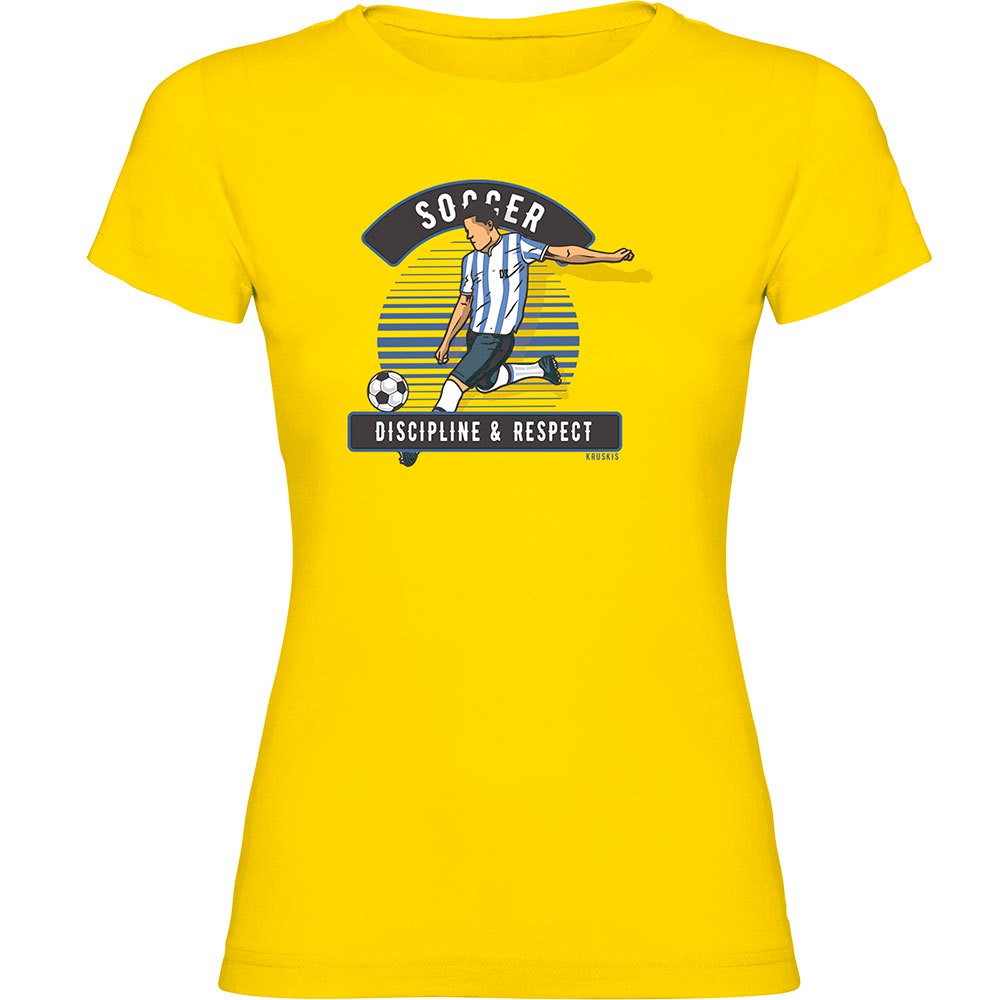 Kruskis Soccer Discipline Short Sleeve T-shirt Gelb L Frau von Kruskis