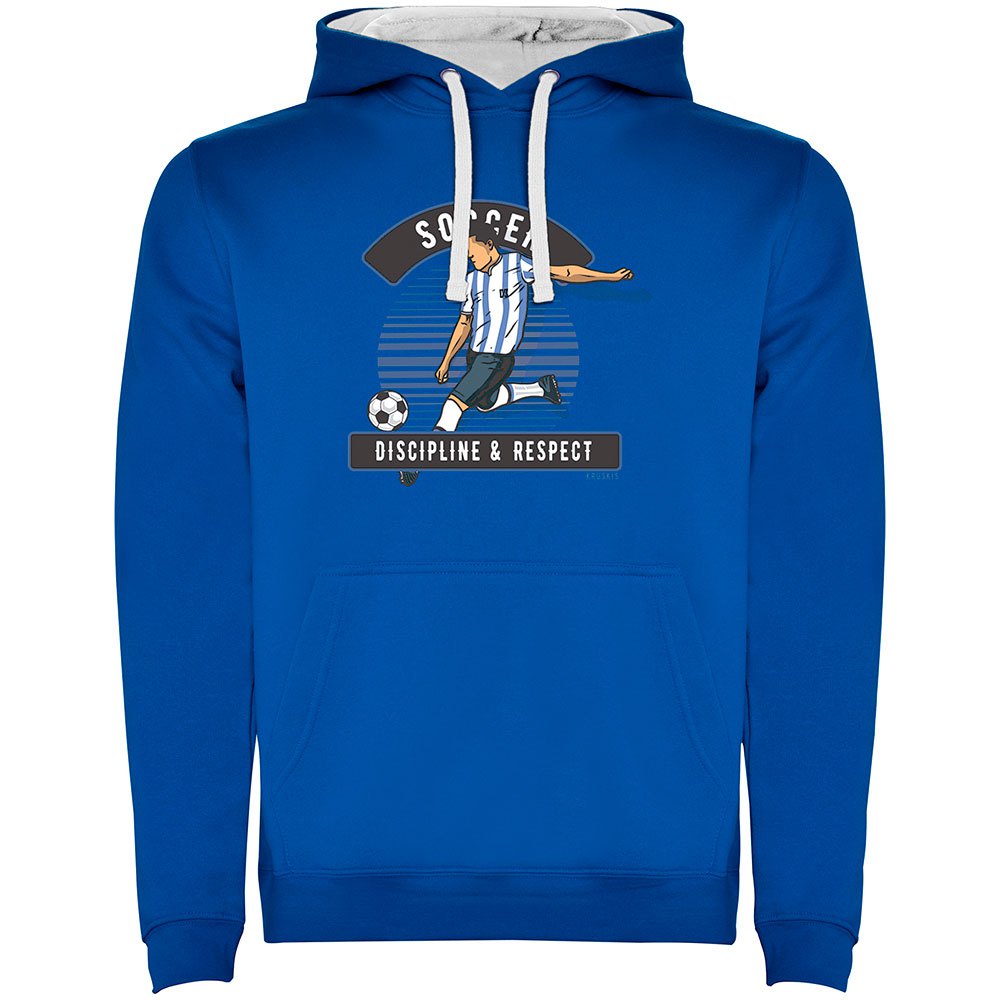 Kruskis Soccer Discipline Two-colour Hoodie Blau XL Mann von Kruskis