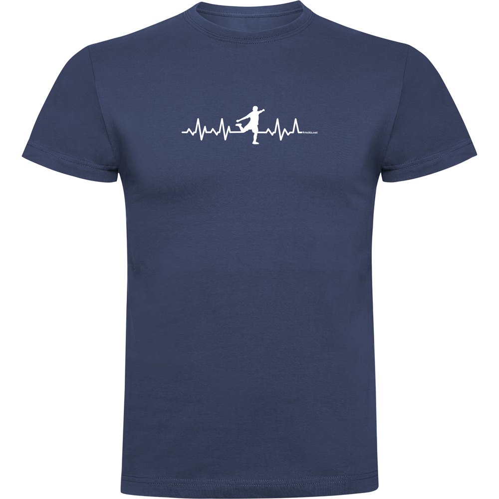 Kruskis Soccer Heartbeat Short Sleeve T-shirt Blau 3XL Mann von Kruskis