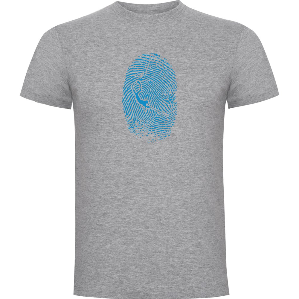 Kruskis Spearfisher Fingerprint Short Sleeve T-shirt Grau S Mann von Kruskis