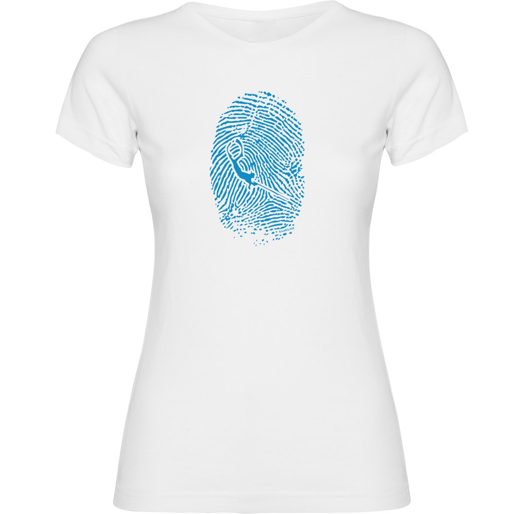 Kruskis Spearfisher Fingerprint Short Sleeve T-shirt Weiß L Mann von Kruskis