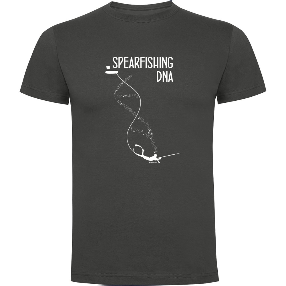 Kruskis Spearfishing Dna Short Sleeve T-shirt Grau 2XL Mann von Kruskis