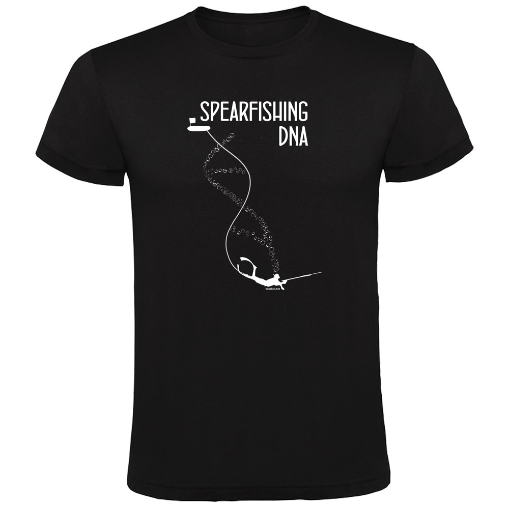 Kruskis Spearfishing Dna Short Sleeve T-shirt Schwarz XL Mann von Kruskis
