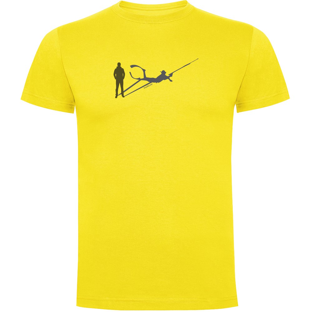 Kruskis Spearfishing Shadow Short Sleeve T-shirt Gelb S Mann von Kruskis