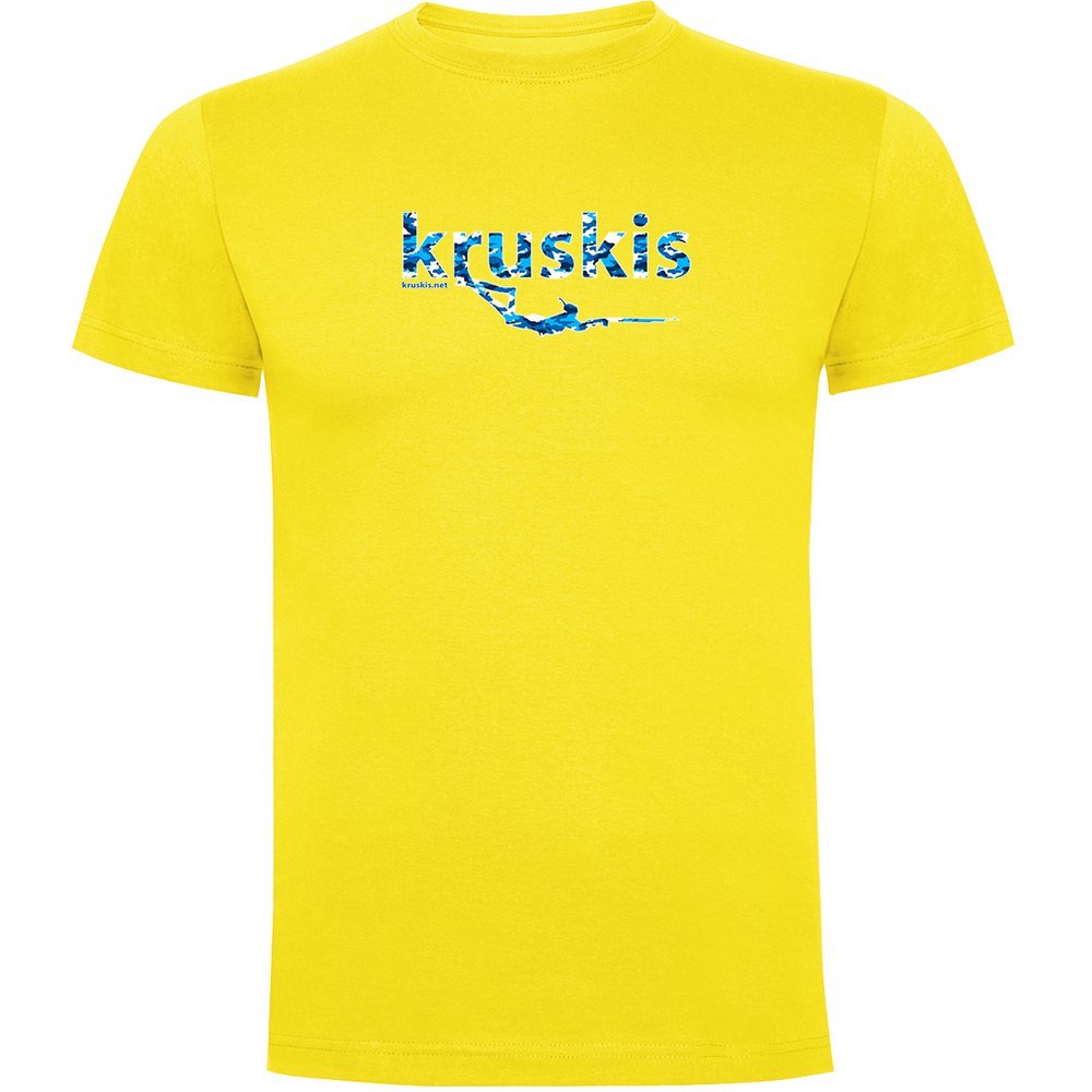 Kruskis Spearfishing Short Sleeve T-shirt Gelb S Mann von Kruskis