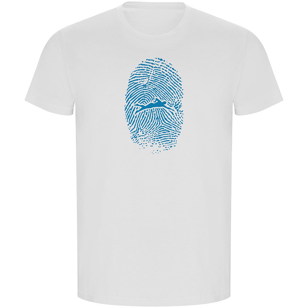 Kruskis Swimmer Fingerprint Eco Short Sleeve T-shirt Weiß 2XL Mann von Kruskis