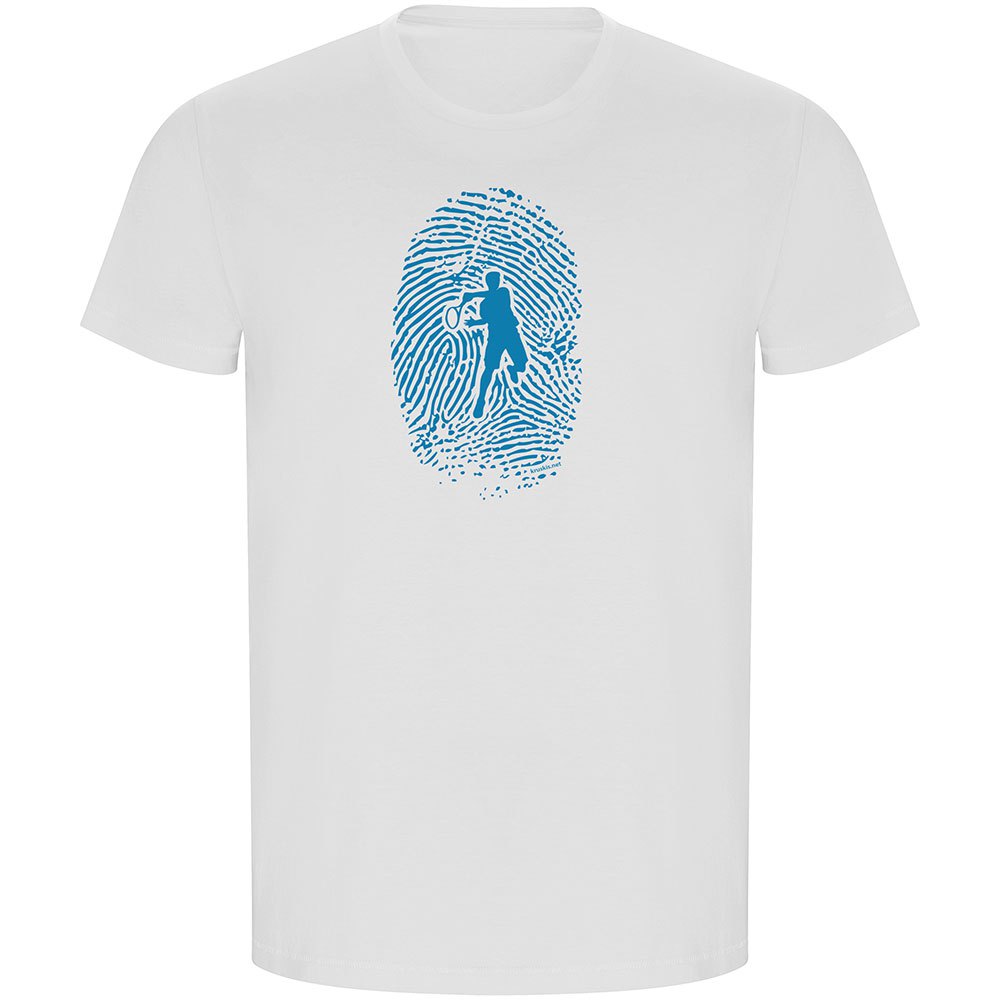 Kruskis Tennis Fingerprint Eco Short Sleeve T-shirt Weiß L Mann von Kruskis