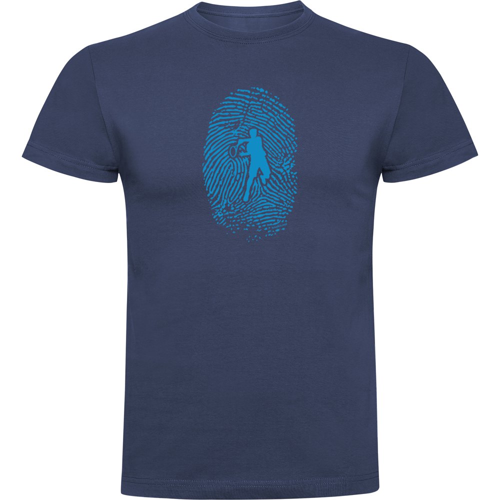 Kruskis Tennis Fingerprint Short Sleeve T-shirt Blau 3XL Mann von Kruskis