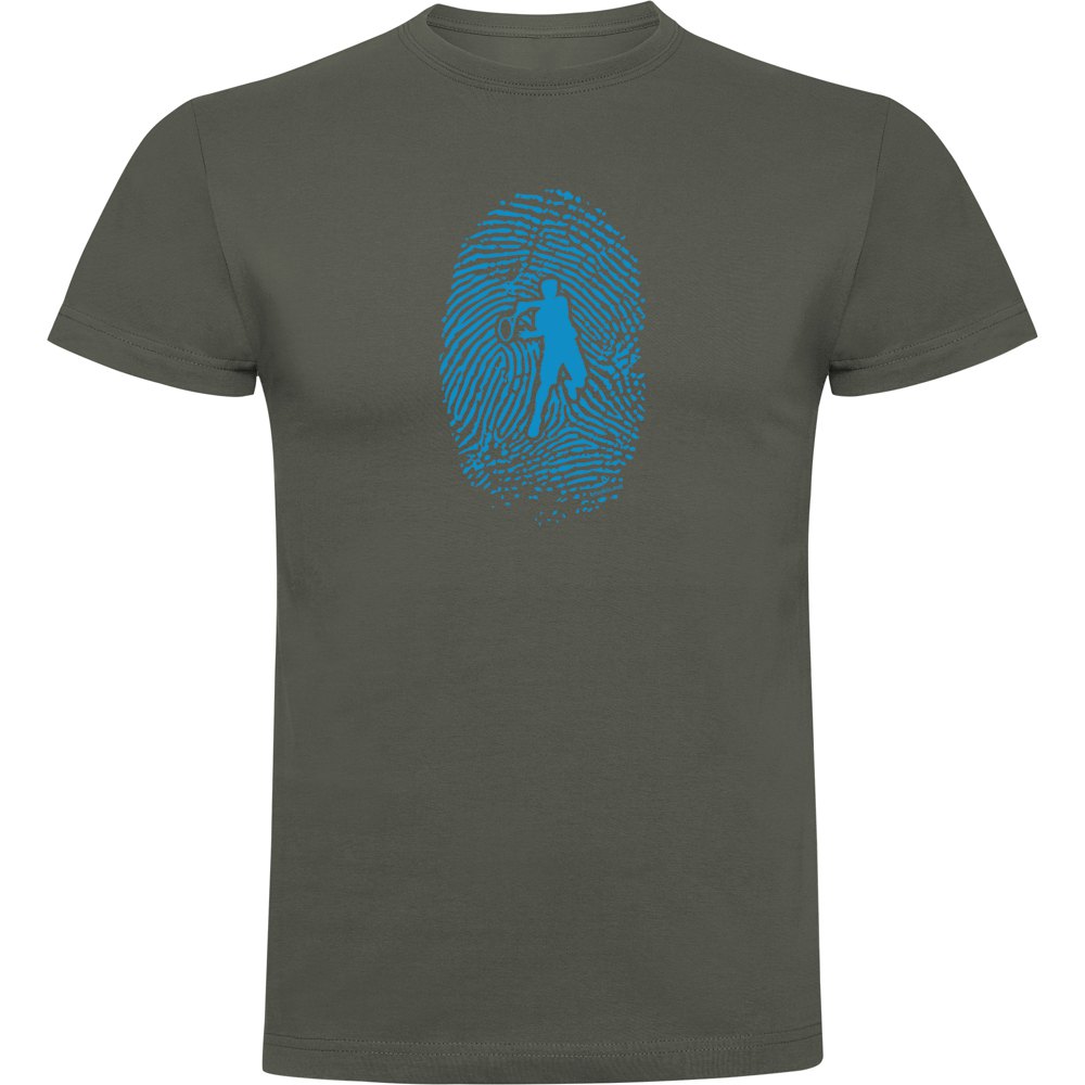 Kruskis Tennis Fingerprint Short Sleeve T-shirt Grün 2XL Mann von Kruskis
