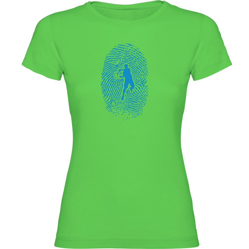 Kruskis Tennis Fingerprint Short Sleeve T-shirt Grün M Frau von Kruskis