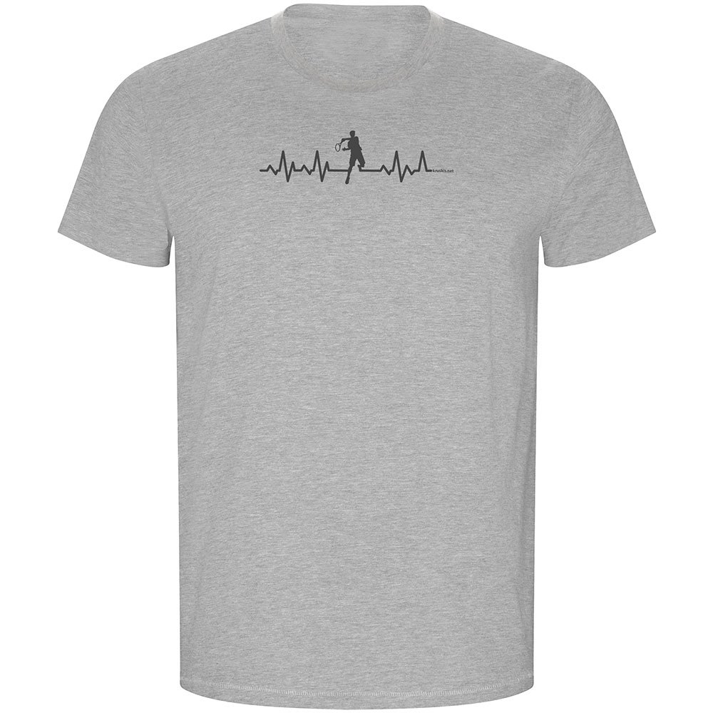 Kruskis Tennis Heartbeat Eco Short Sleeve T-shirt Grau M Mann von Kruskis