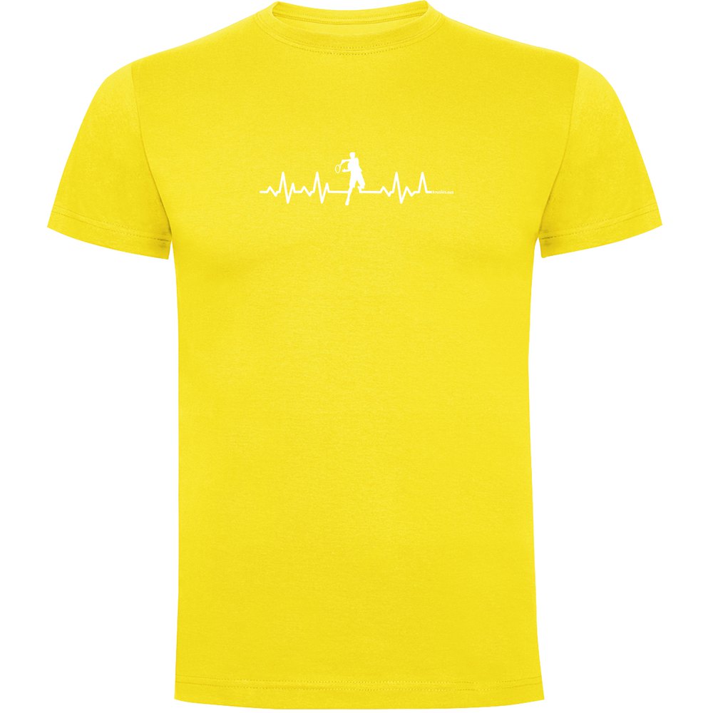Kruskis Tennis Heartbeat Short Sleeve T-shirt Gelb 2XL Mann von Kruskis