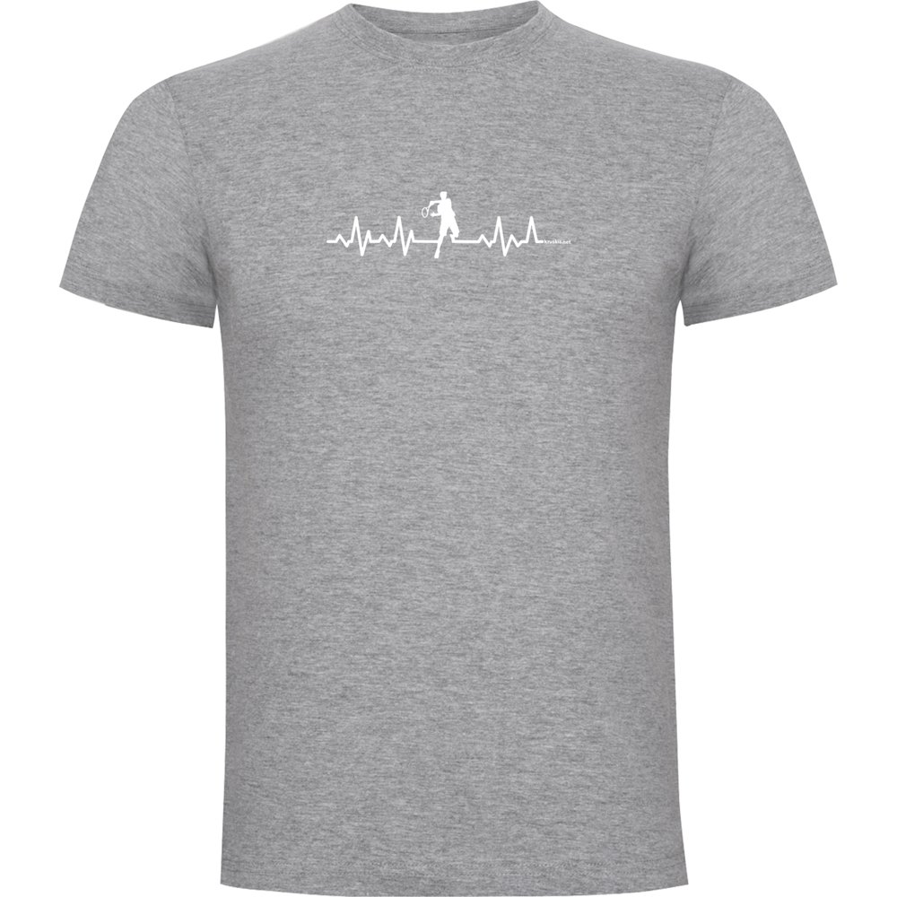 Kruskis Tennis Heartbeat Short Sleeve T-shirt Grau 3XL Mann von Kruskis