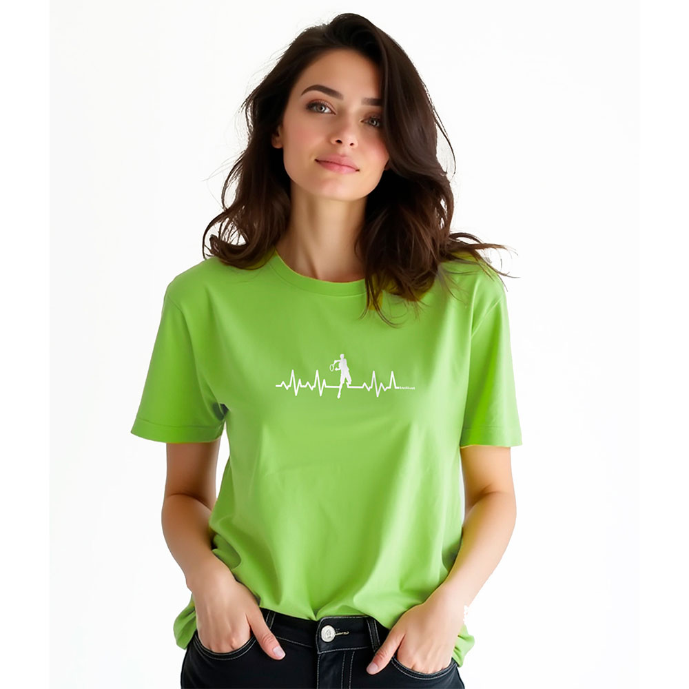 Kruskis Tennis Heartbeat Short Sleeve T-shirt Grün L Frau von Kruskis