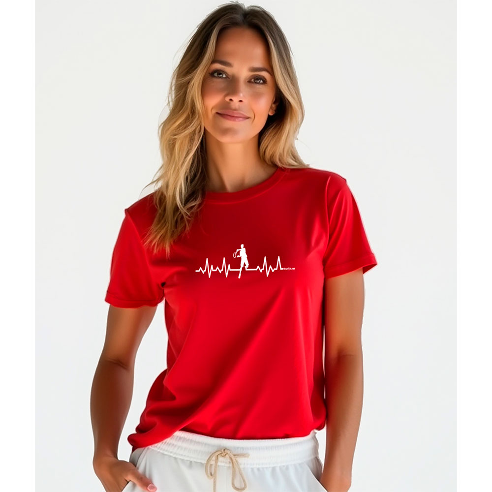 Kruskis Tennis Heartbeat Short Sleeve T-shirt Rot 2XL Frau von Kruskis