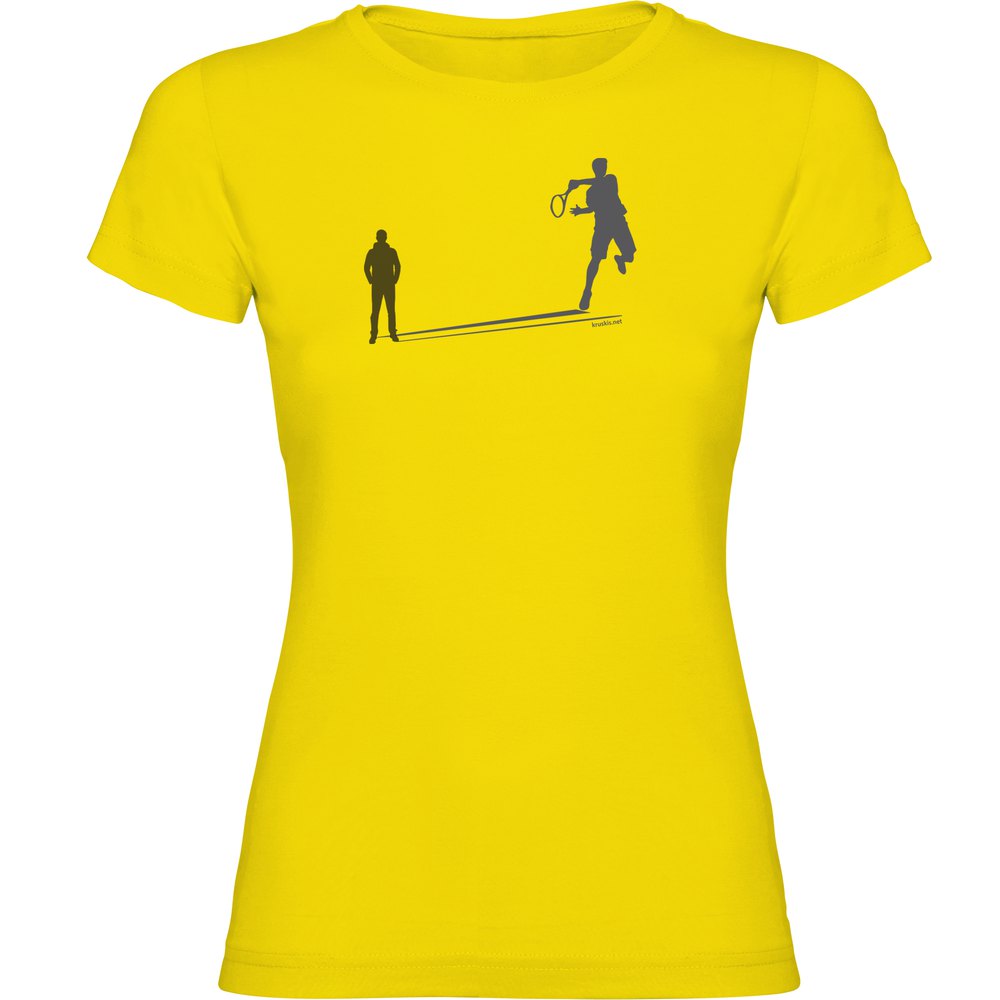 Kruskis Tennis Shadow Short Sleeve T-shirt Gelb L Frau von Kruskis