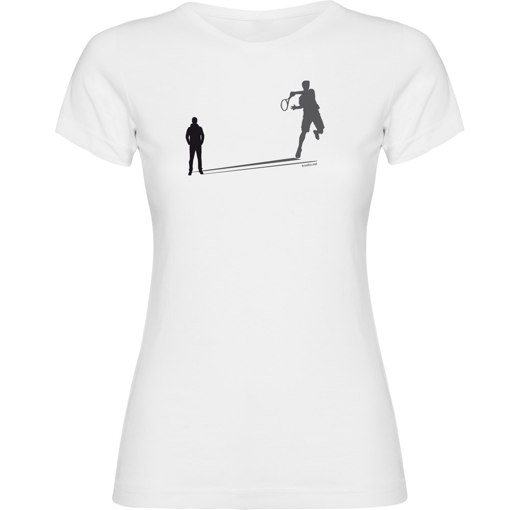 Kruskis Tennis Shadow Short Sleeve T-shirt Weiß S Frau von Kruskis