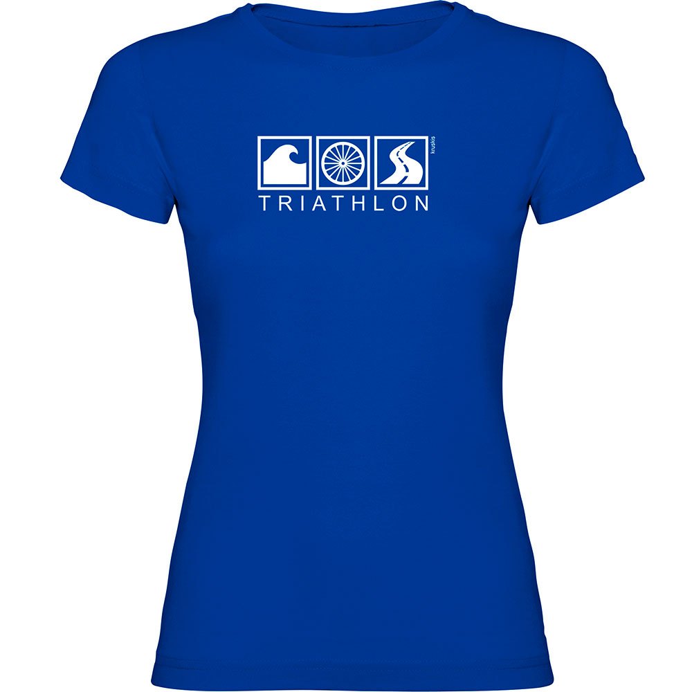 Kruskis Triathlon Short Sleeve T-shirt Blau XL Frau von Kruskis