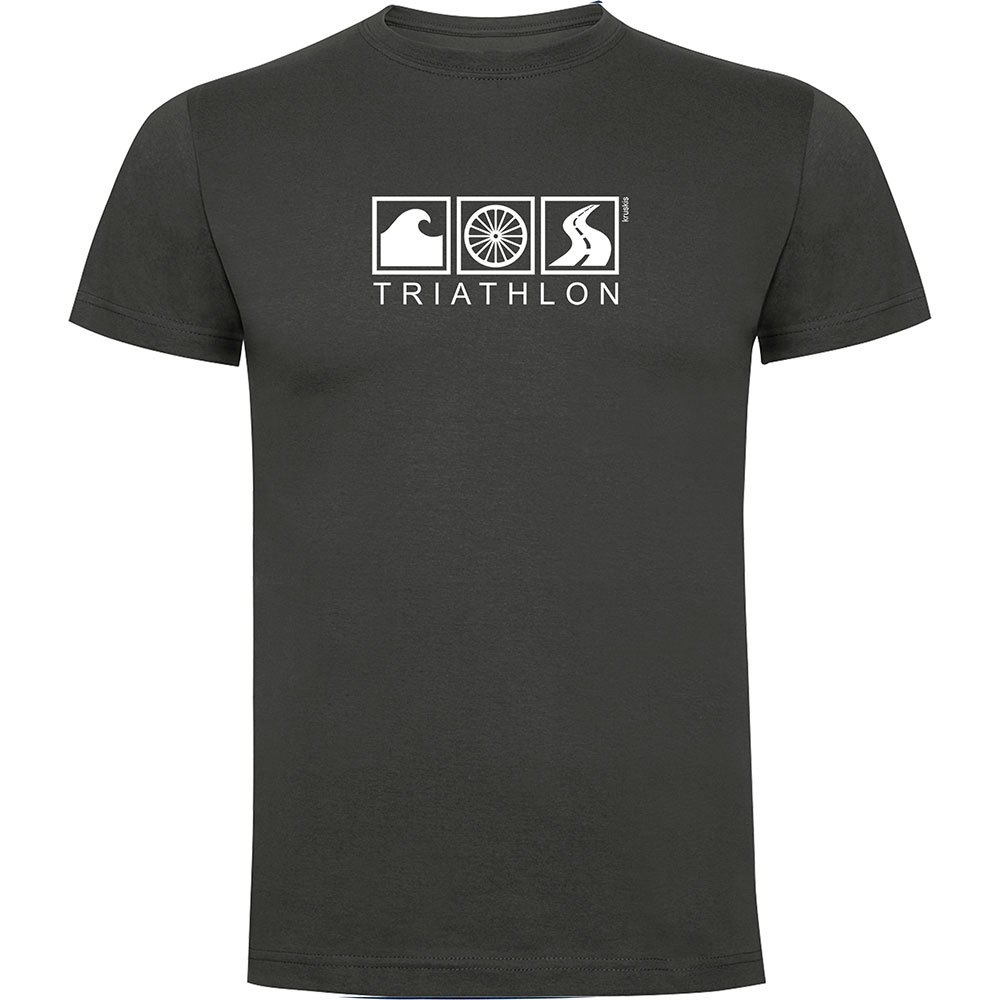 Kruskis Triathlon Short Sleeve T-shirt Grau 2XL Mann von Kruskis