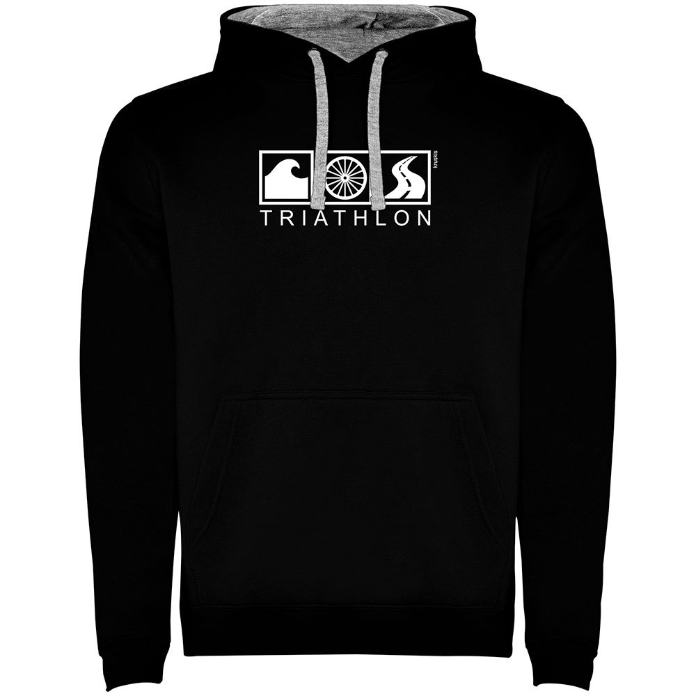 Kruskis Triathlon Two-colour Hoodie Schwarz 2XL Mann von Kruskis