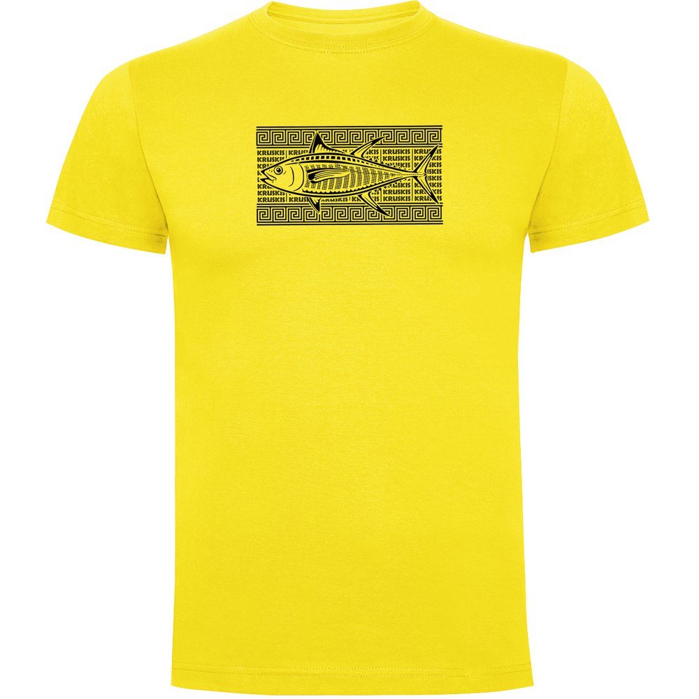 Kruskis Tuna Tribal Short Sleeve T-shirt Gelb 2XL Mann von Kruskis