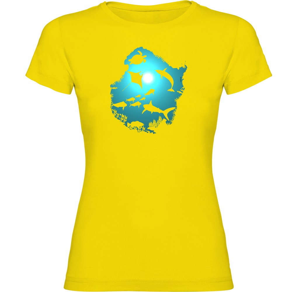 Kruskis Underwater Dream Short Sleeve T-shirt Gelb S Mann von Kruskis
