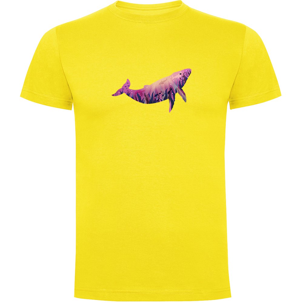Kruskis Whale Short Sleeve T-shirt Gelb 3XL Mann von Kruskis