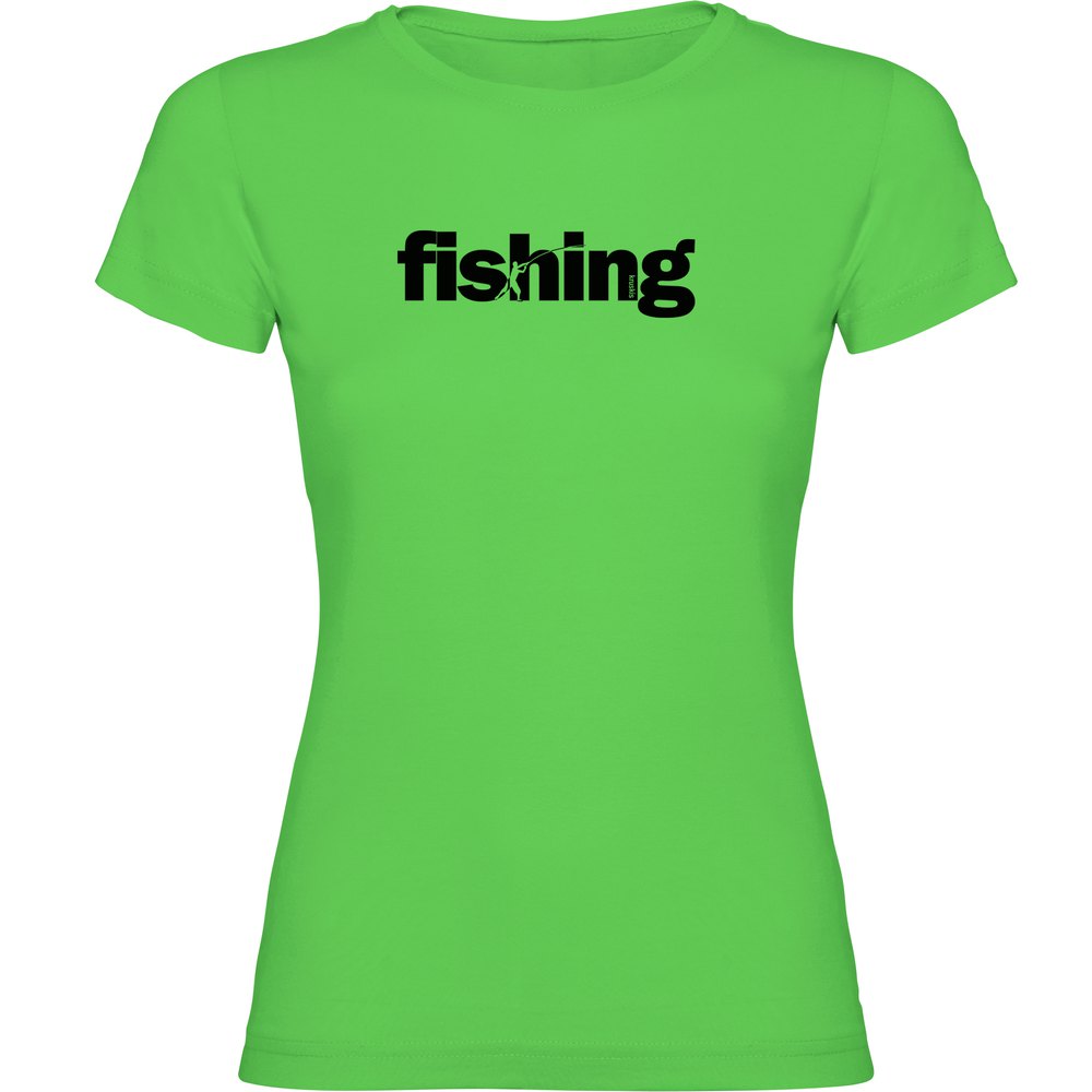 Kruskis Word Fishing Short Sleeve T-shirt Grün XL Frau von Kruskis