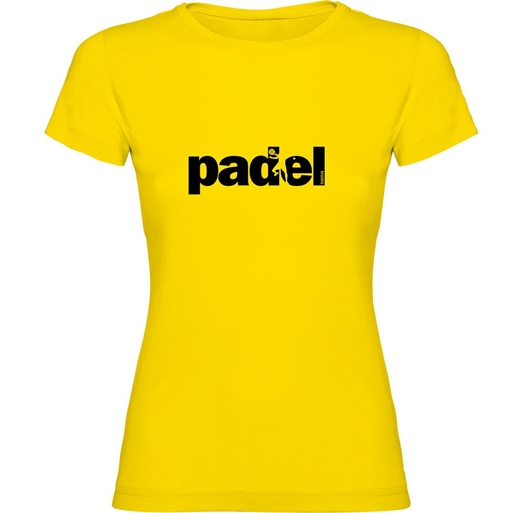 Kruskis Word Padel Short Sleeve T-shirt Gelb 2XL Frau von Kruskis