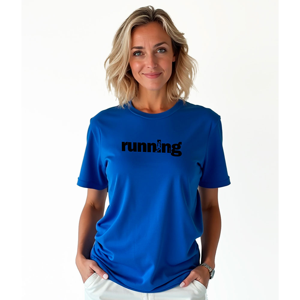 Kruskis Word Running Short Sleeve T-shirt Blau L Frau von Kruskis