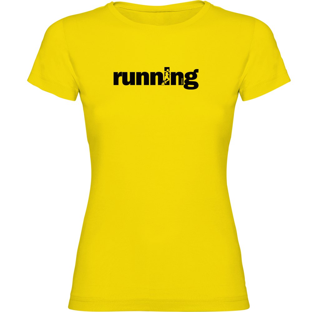 Kruskis Word Running Short Sleeve T-shirt Gelb 2XL Frau von Kruskis