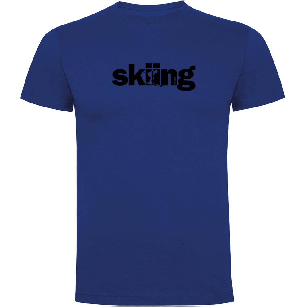 Kruskis Word Skiing Short Sleeve T-shirt Blau 3XL Mann von Kruskis