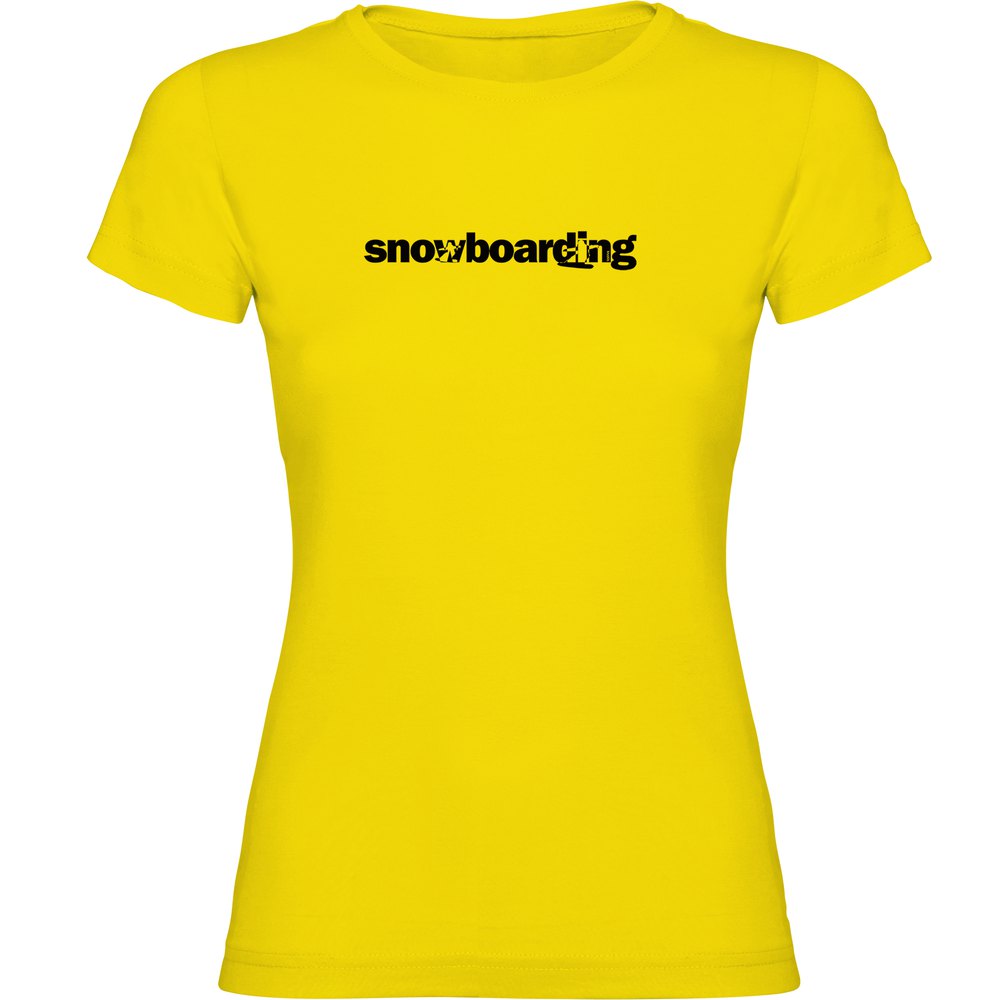 Kruskis Word Snowboarding Short Sleeve T-shirt Gelb S Frau von Kruskis