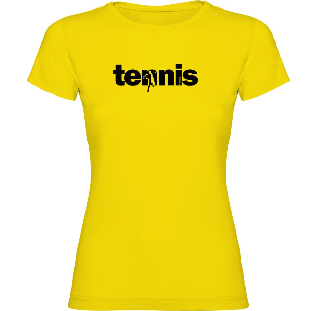 Kruskis Word Tennis Short Sleeve T-shirt Gelb 2XL Frau von Kruskis