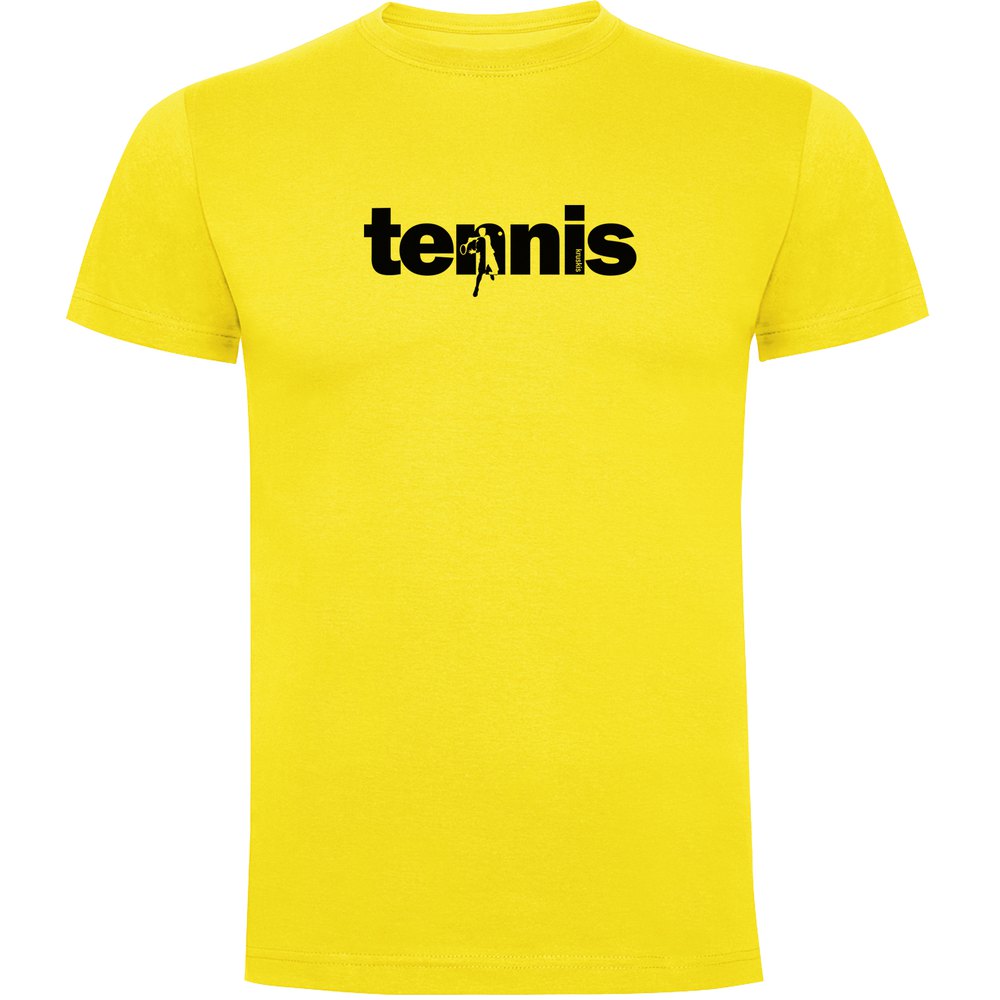 Kruskis Word Tennis Short Sleeve T-shirt Gelb 3XL Mann von Kruskis