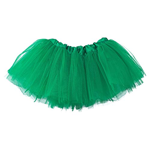Ksnnrsng Mädchen Tüllrock Tutu Rock Dehnbaren Tanzkleid Minirock Ballettrock Tütü Röcke (Grün) von Ksnnrsng