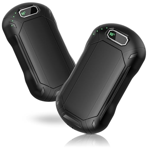 Kssvzz 2er Set Handwärmer Elektrisch, Magnetische Handwärmer USB Heizung 6000mAh, Taschenwärmer WiederverwendbarUltra Leicht & Dünn für Weihnachten, Camping, Jagd, Golf, Lang Anhaltende von Kssvzz