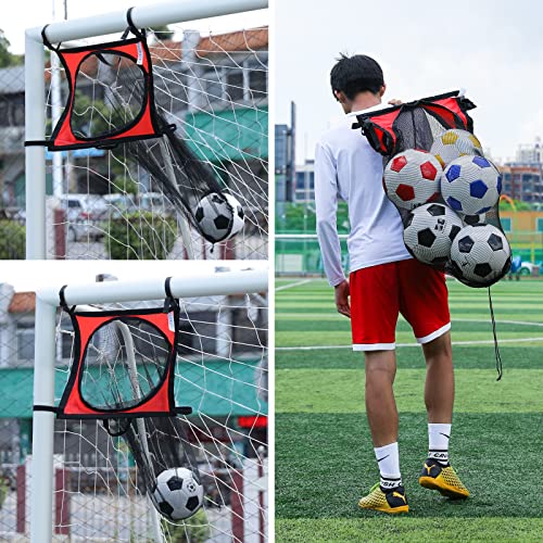 Fußball-Ziel-Netz und Fußballtasche: 3-in-1 Top-Behälter, Zieltor und Ausrüstungstasche, Multi-Sport-Zielnetz, einfach zu befestigen und zu entfernen am Tor für Schießgenauigkeitstraining von KudoMax