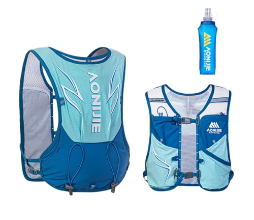 Kinder-Trinkrucksack mit 250 ml Wasserblase, leichte Trinkrucksack, Weste für Wandern, Camping, Radfahren, Laufen (hellblau) von Kugoa